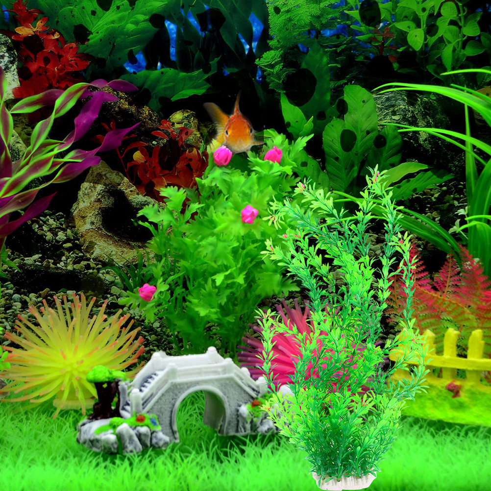 Plantas artificiales de plásti - Non Planted Aquarium Fish reseña y precio