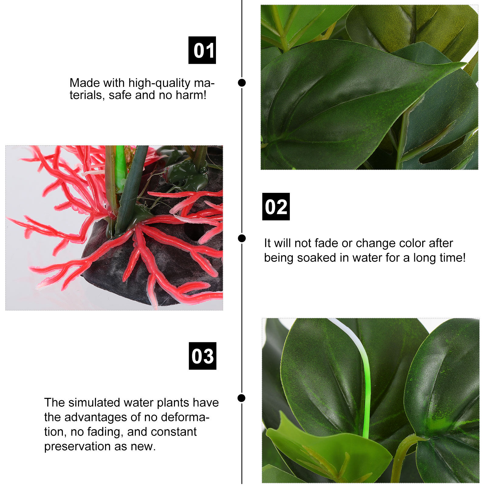 Planta Artificial Realista par - Non Planted Aquarium Fish reseña y precio