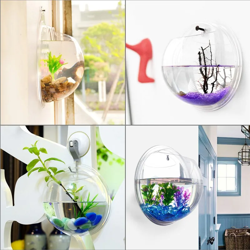 Acuario de pared colgante de a - Aquarium Plant Ornament reseña y precio